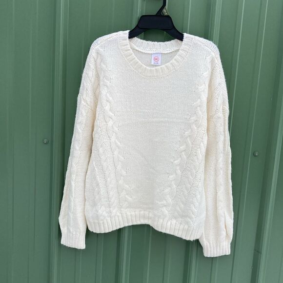 Girls Ultra Soft Cable Knit Sweater with Long Sleeves, Size XL (14-16) - Picture 1 of 7